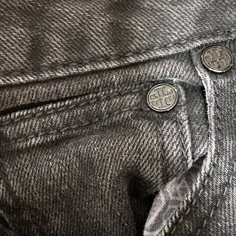 Tory Burch Black Straight Leg Jeans Size 25 - Picture 4 of 10